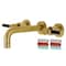 Kingston Brass KS8127DKL Kaiser 2-Handle Wall Mount Bathroom Faucet, Brushed Brass KS8127DKL - alternate 1